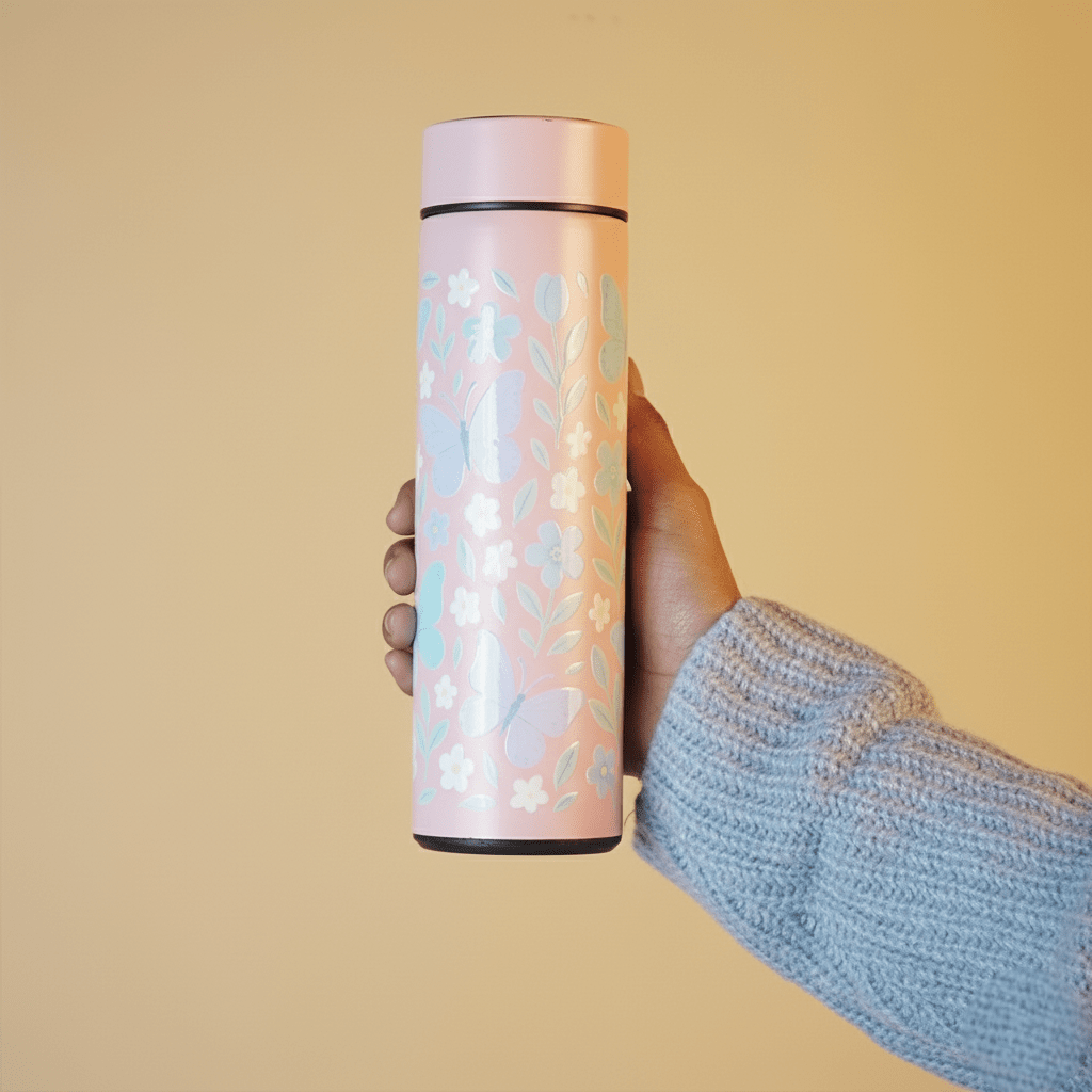 Butterfly Print Stainless Steel Water Bottle - Memories Insite